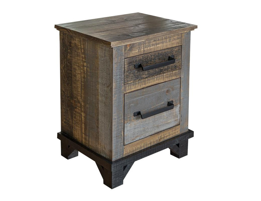 Set of 2 Loft Brown, 2 Drawer Nightstand