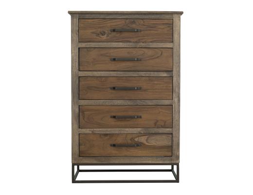 Natural Teca, 5 Drawer, Chest