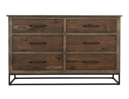 Natural Teca, 6 Drawer, Dresser