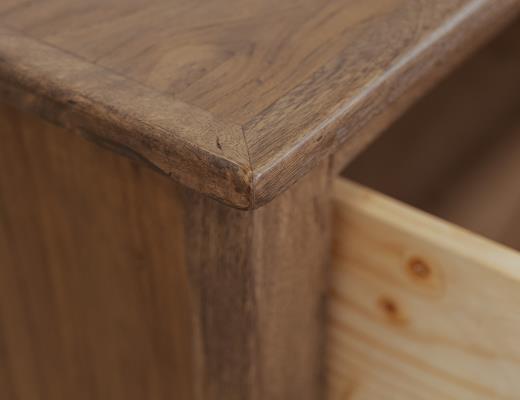 Set of 2 Natural Teca, 2 Drawer, Nightstand