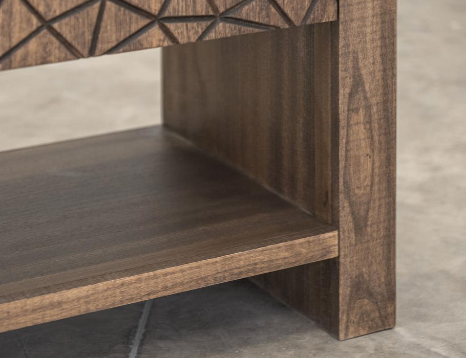 Moden Carved Door Solid Wood Console, Sideboard - 69"