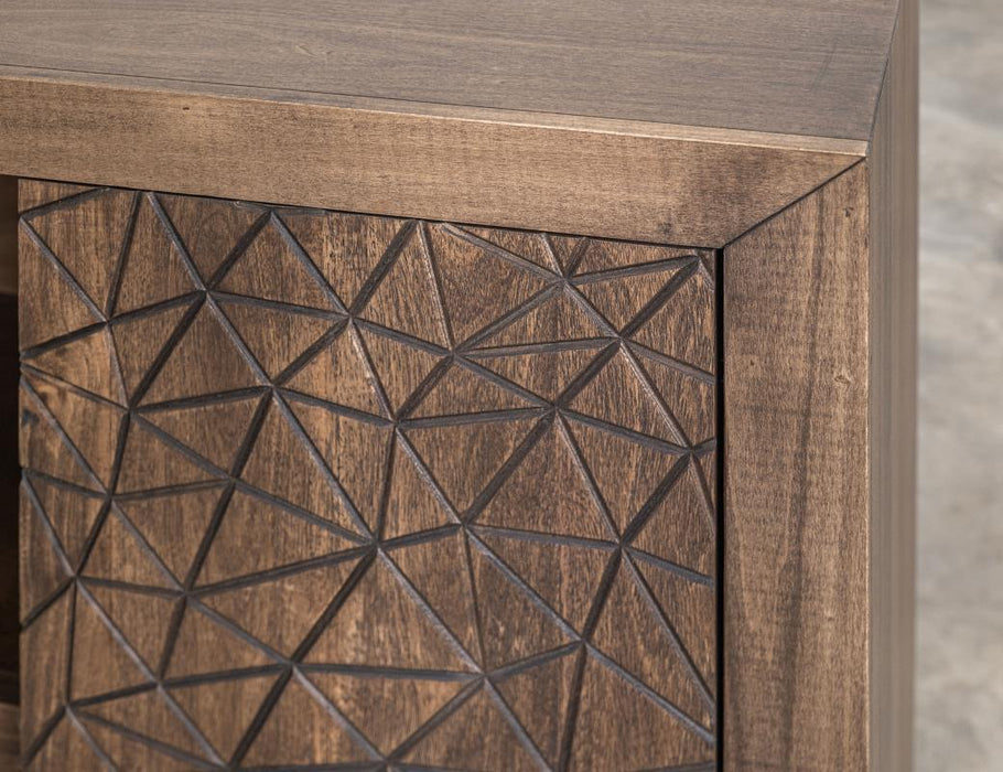 Moden Carved Door Solid Wood Console, Sideboard - 69"