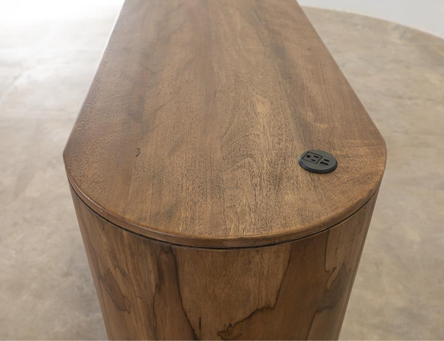 Kelwin Handcrafted Modern Desk with Curved Mango & Teak Wood