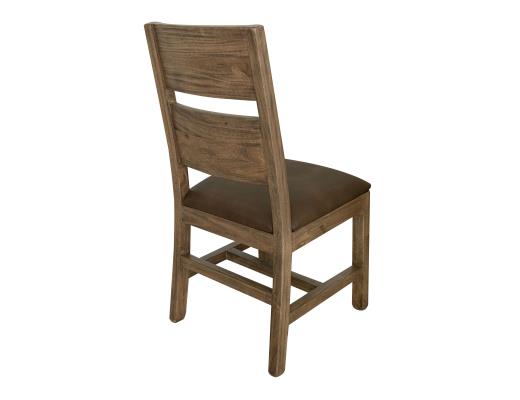 Set of 2 Natural Teca, Wooden Chair