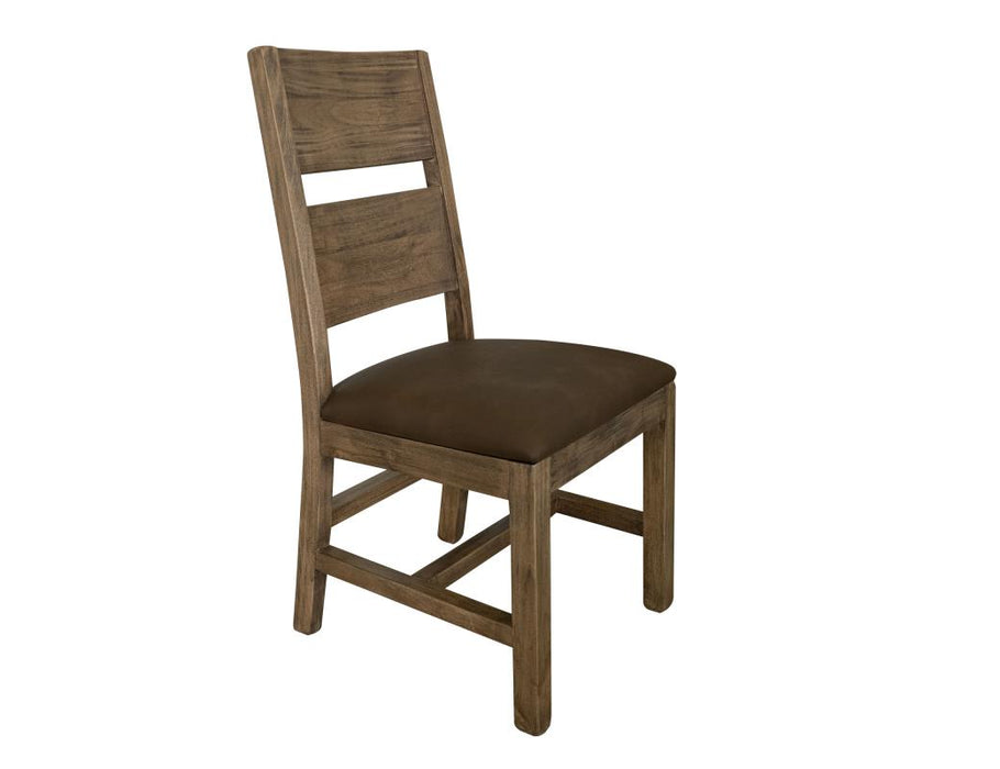 Set of 2 Natural Teca, Wooden Chair