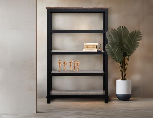Loft Brown, 4 Shelves, Bookcase