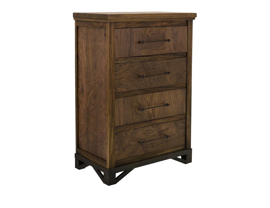 Walnut, 4 Drawer, Chest
