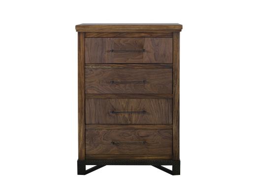 Walnut, 4 Drawer, Chest