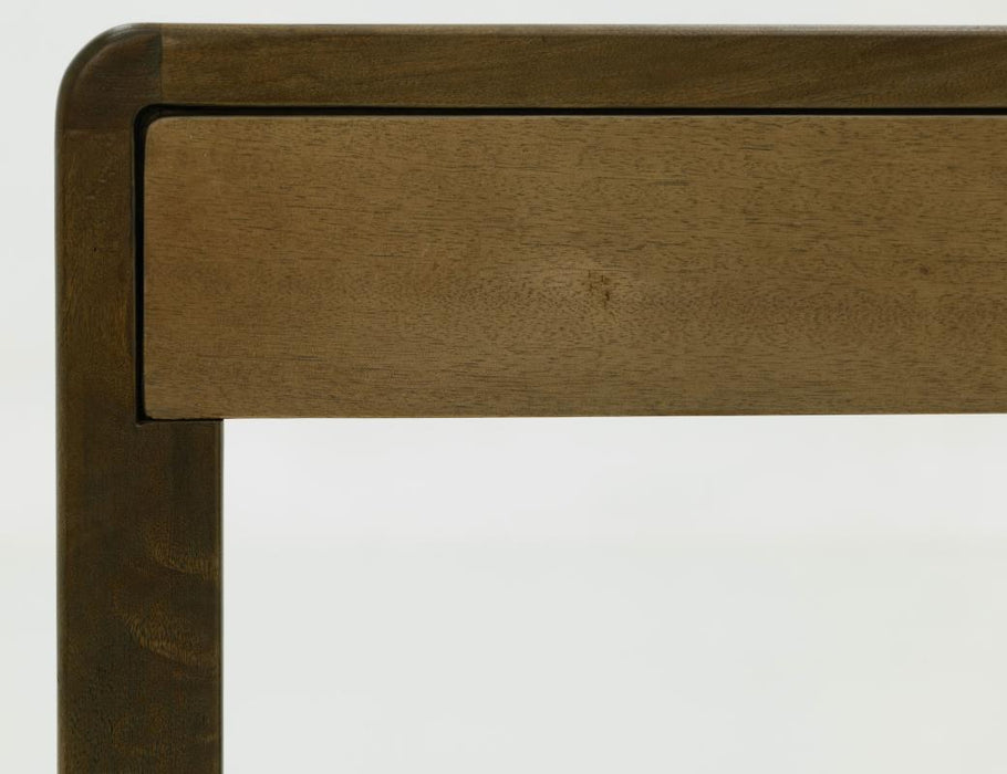 Renzo Modern Solid Wood Desk in Light & Chocolate Brown