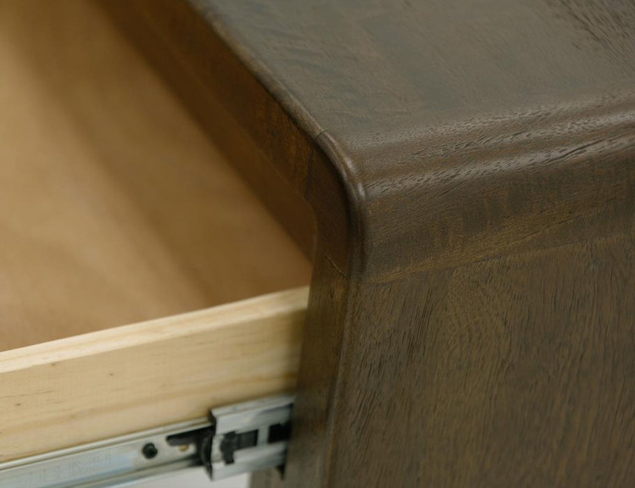 Renzo Modern Solid Wood Desk in Light & Chocolate Brown