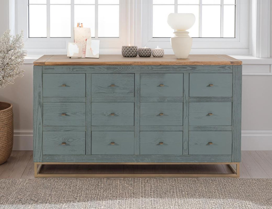 Bronwyn Fall Solid Wood 12-Drawer Storage Console