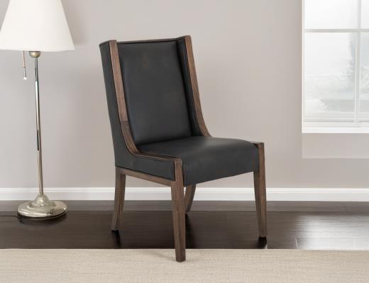 Set of 2 Walnut, Wooden Chair