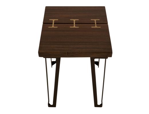 Set of 2 Walnut, Chairside Table