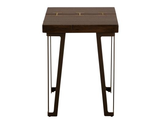 Set of 2 Walnut, Chairside Table