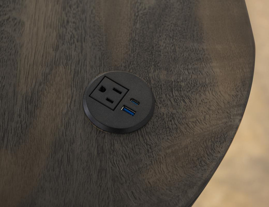 Kelwin Handcrafted Modern Desk with Curved Mango & Teak Wood