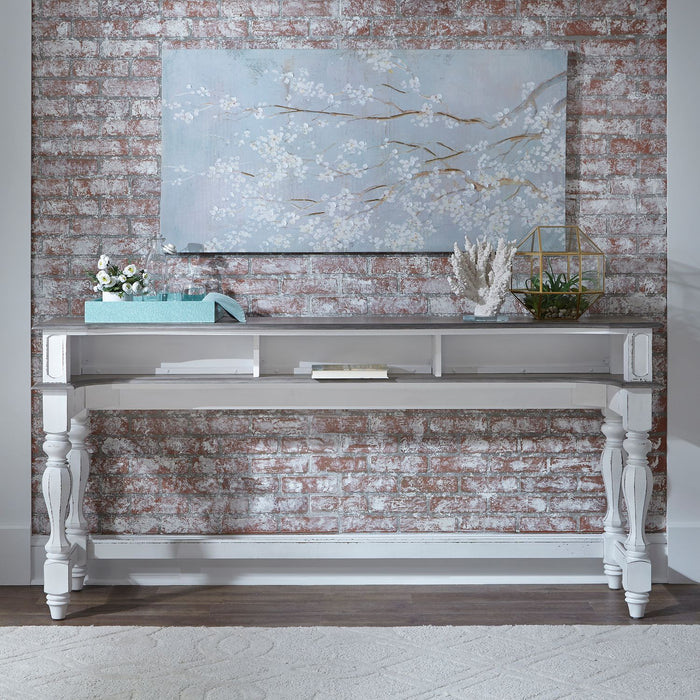 Artemis Solid Wood Console Bar Table with 3 Swivel Top Stools