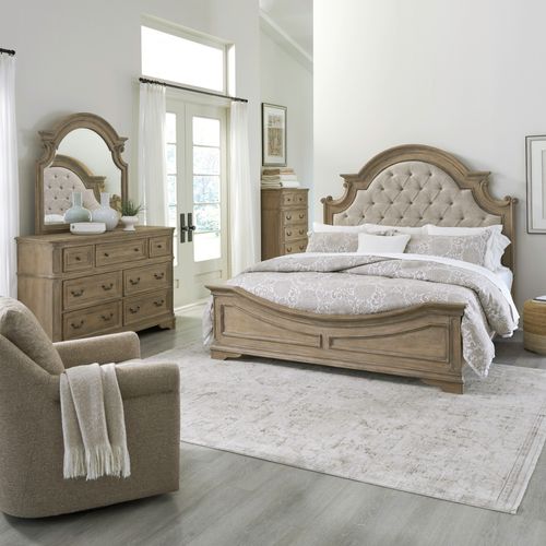 Artemis Camden Ridge Farmhouse Style Tufted-Headoard Bedroom Set