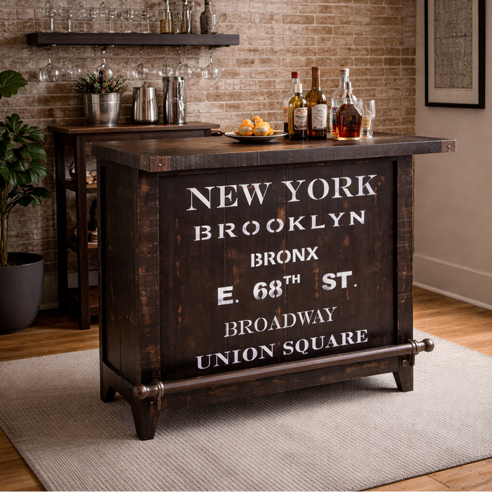 City Bar with Wine Rack - 48" - Options Available