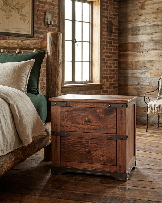 Granville Parota 2 Drawer Nightstand