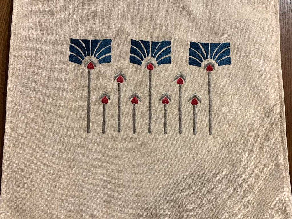 Arts & Crafts Mission style Linen Table Runner