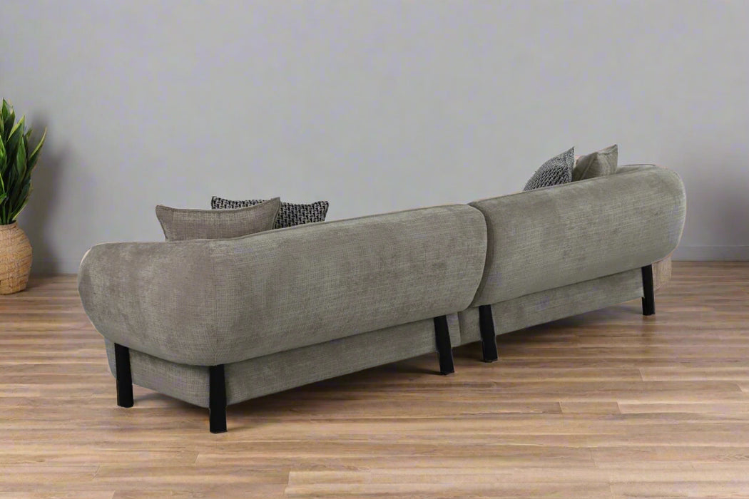 Nova Mid-Century Modern Sectional 4-Seater Sofa - 117"
