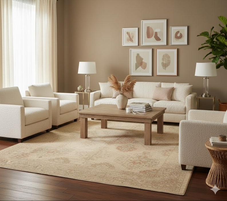 Hand-Knotted Sultanabad Vegetable-Dyed Wool Rug, 8' 10" x 11' 7"  (K)