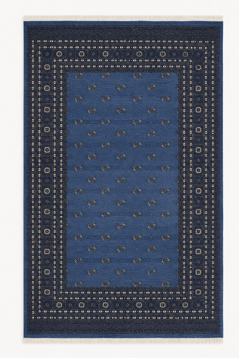 Hand-Knotted Pakistani Bokhara Rug – 100% Wool, size 8' x 10'