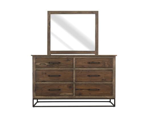 Natural Teca, 6 Drawer, Dresser