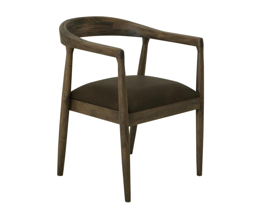 Set of 2 Natural Teca, Wooden Chair
