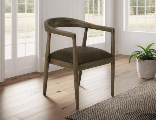 Set of 2 Natural Teca, Wooden Chair