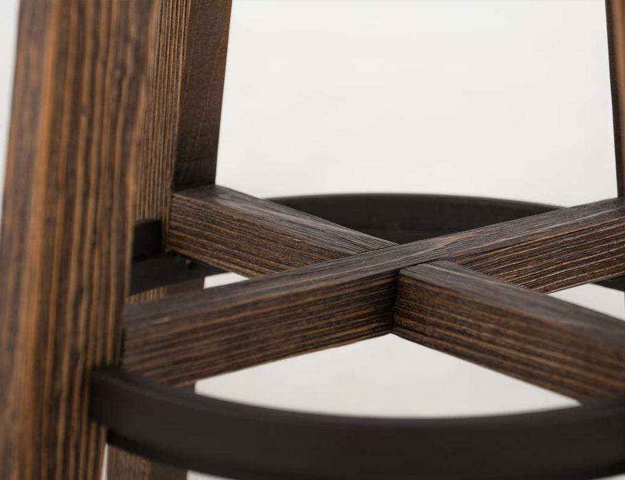 Freya Mixed Wood Kitchen Island and Stool Set – Rustic Brown