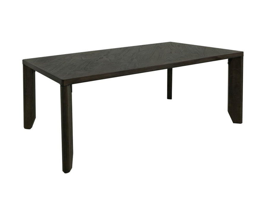 Dark Liora Rectangular Dining Table Set –  Black Transitional Finish