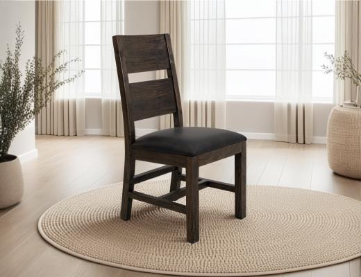 Set of 2 Teak, Wooden Chair
