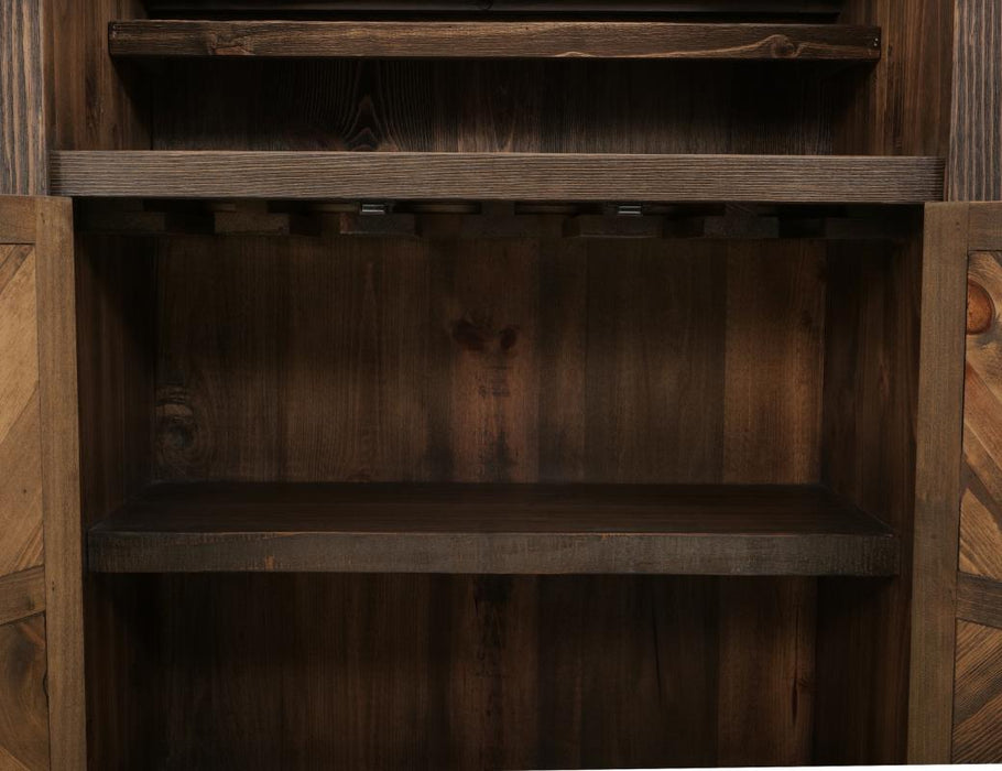 Freya Solid Wood Bar with Shot-Glass Shelf & Matching Stools