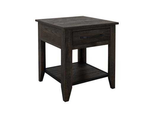 Set of 2 Teak, 1 Drawer, 1 Shelf, End Table