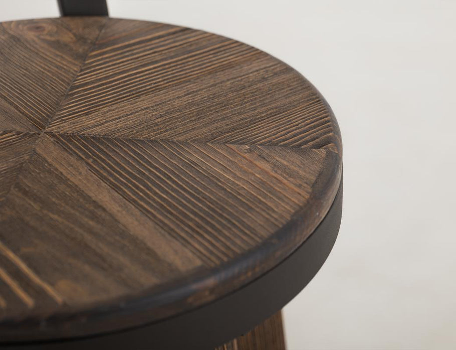 Freya Mixed Wood Kitchen Island and Stool Set – Rustic Brown