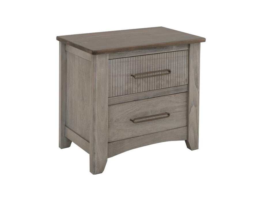 Set of 2 Ridge, 2 Drawer, Nightstand