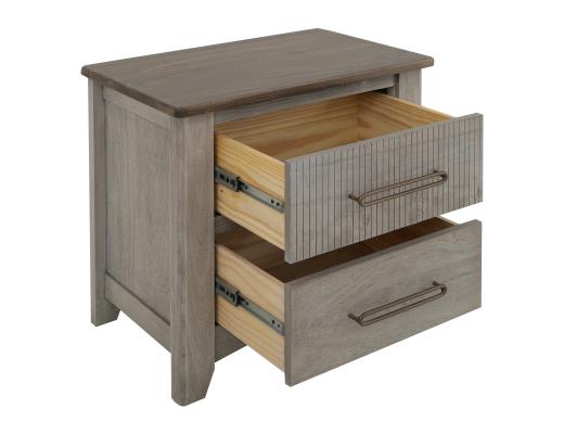 Set of 2 Ridge, 2 Drawer, Nightstand