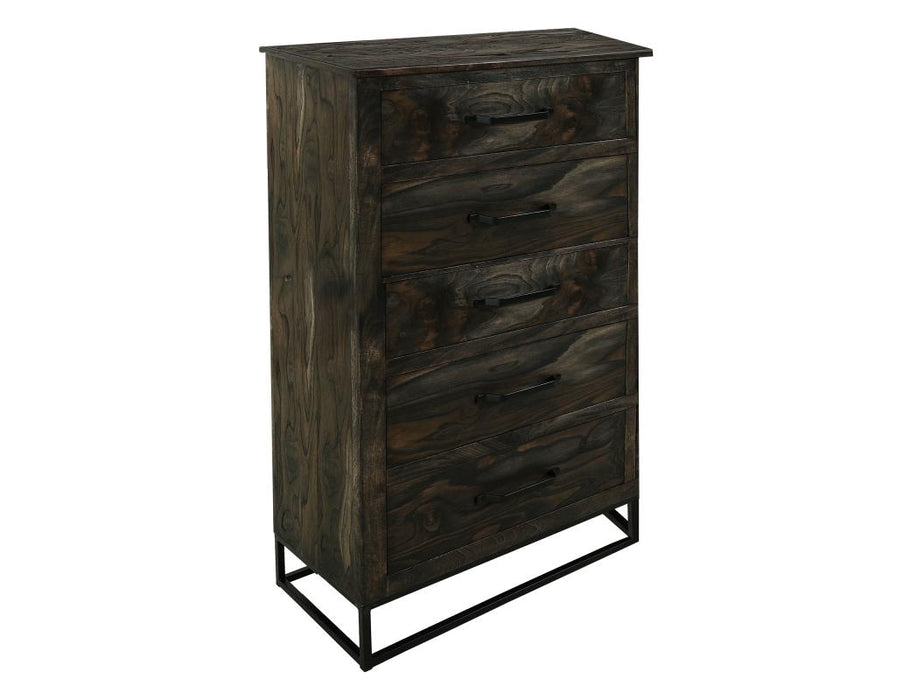 Teak, 5 Drawer, Chest