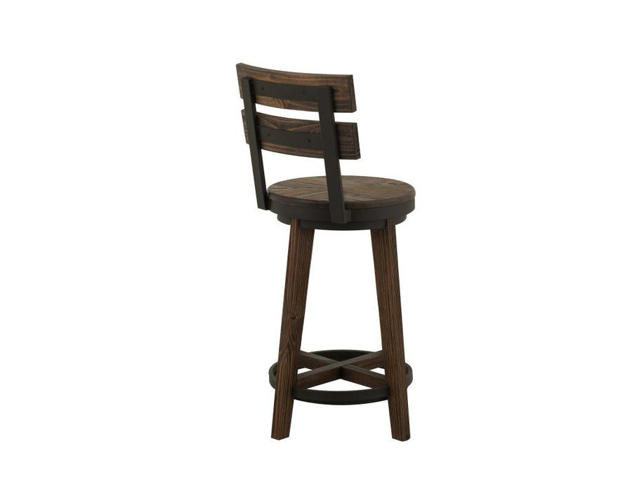 Freya Mixed Wood Kitchen Island and Stool Set – Rustic Brown
