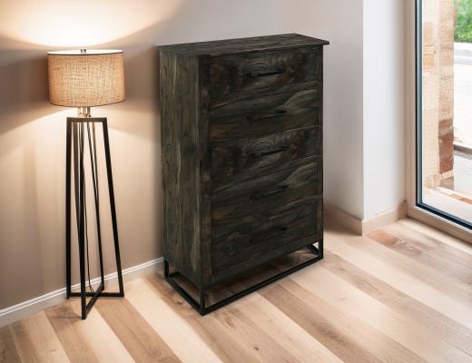 Teak, 5 Drawer, Chest