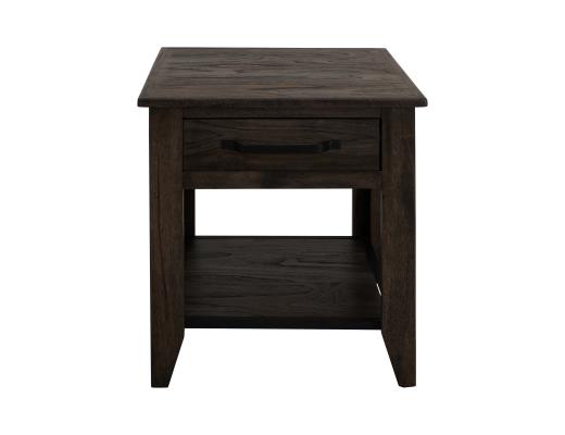 Set of 2 Teak, 1 Drawer, 1 Shelf, End Table
