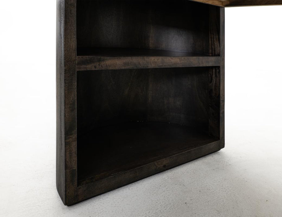 Kelwin Handcrafted Modern Desk with Curved Mango & Teak Wood