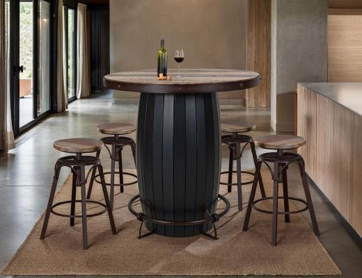 Antique Multicolor, Bistro Table Barrel Design