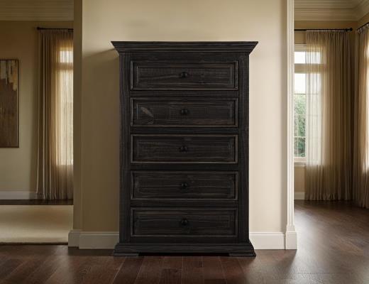 Terra Dark, 5 Drawer, Chest