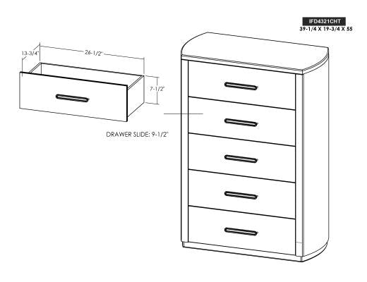 Balam, 5 Drawer, Chest