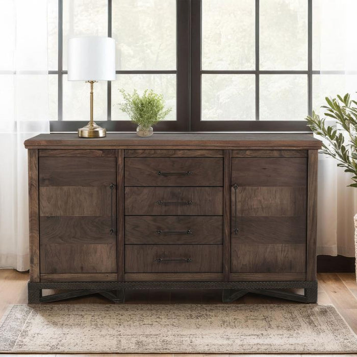 Walnut Craft Solid Parota Wood Console Table, Sideboard