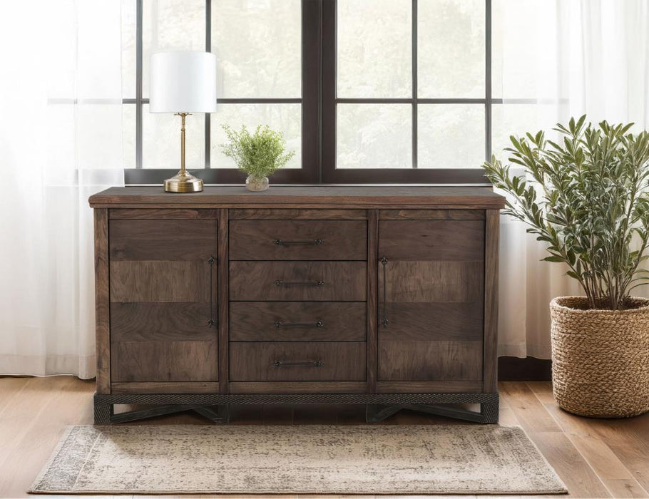 Walnut Craft Solid Parota Wood Console Table, Sideboard