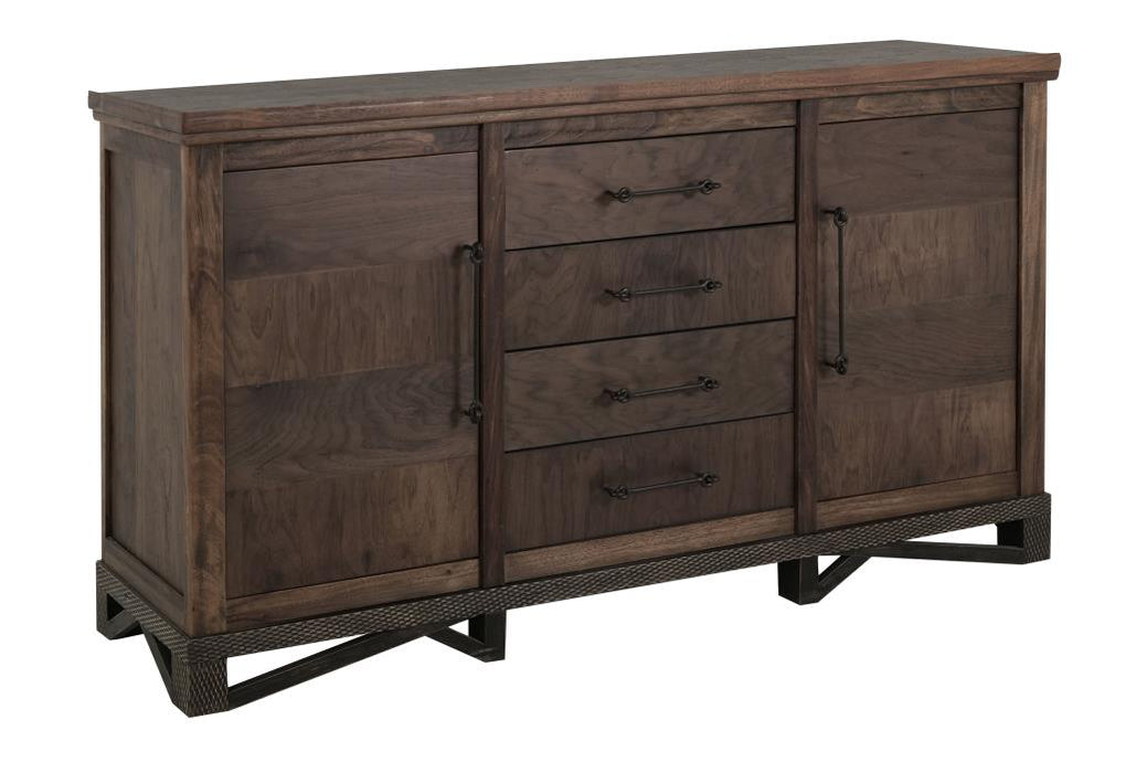 Walnut Craft Solid Parota Wood Console Table, Sideboard