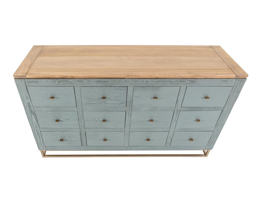 Bronwyn Fall Solid Wood 12-Drawer Storage Console